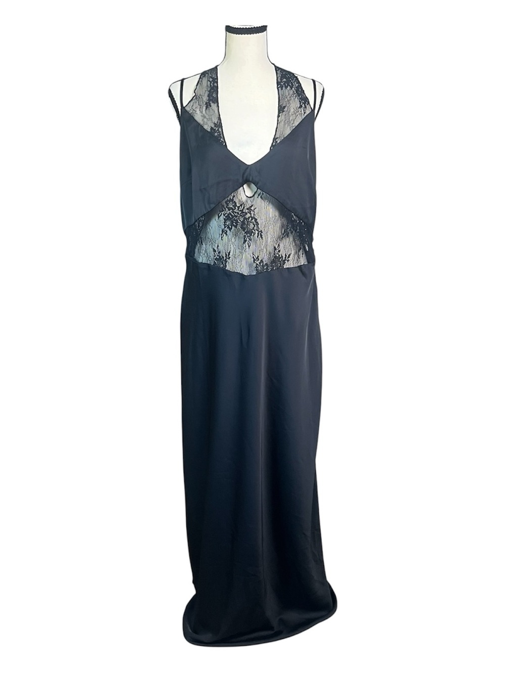 Abercrombie & Fitch Black Lace Halter Maci Dress Women’s XL Whimsigoth Romantic